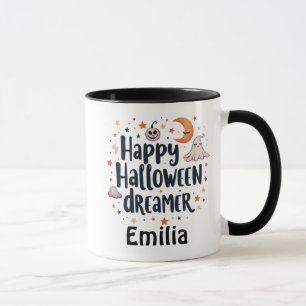 Taza Feliz Halloween Dreamer Nombre personalizado Coffe