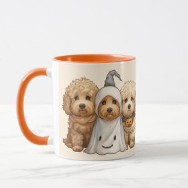 Taza Feliz Halloween Goldendoodle Dogs