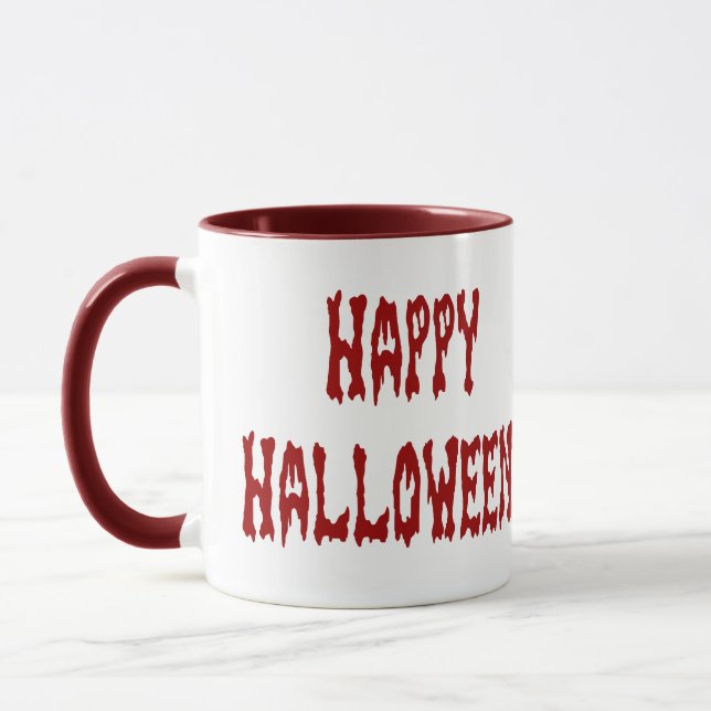 Taza Feliz Halloween Gore Textos (Izquierda)