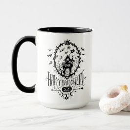 Taza Feliz Halloween Hauned House Fancy Decorative