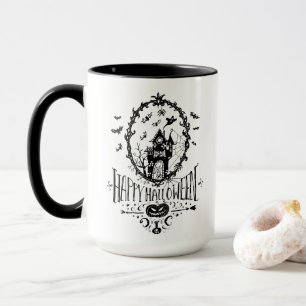 Taza Feliz Halloween Hauned House Fancy Decorative