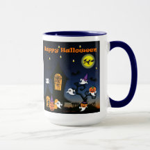 Feliz Halloween Hauned House Mug