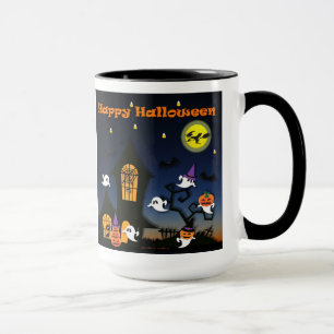 Taza Feliz Halloween Hauned House Mug