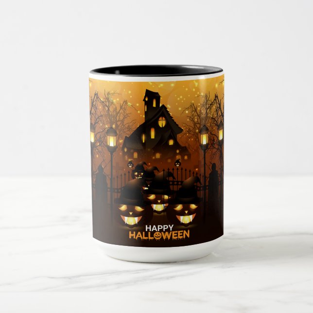 Taza Feliz Halloween Hauned House Mug (Centro)