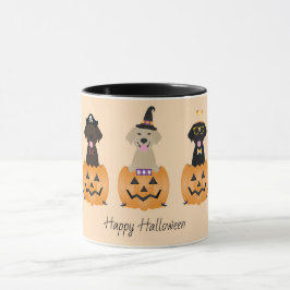 Taza Feliz Halloween Labrador Recuperar Calabaza de Per