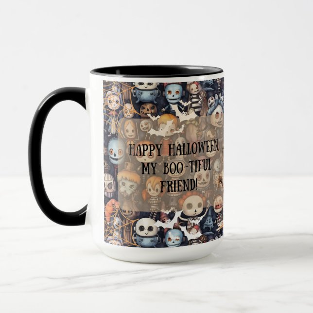 Taza Feliz Halloween mi hermosa amiga Mug (Izquierda)