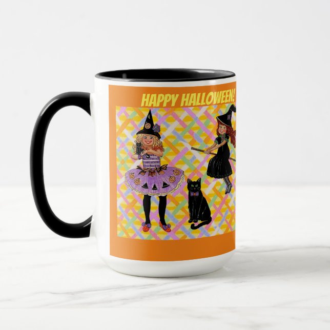 Taza ¡Feliz Halloween! ¡Mug de brujas! (Izquierda)