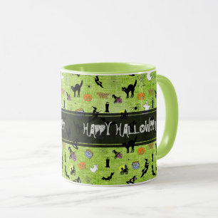 Taza "Feliz Halloween" Patrón Icónico Aleatorio Mug V