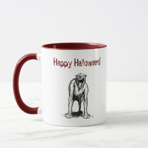 Taza Feliz Halloween Scary Spooky Demon Hell Dog