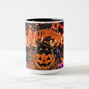 Taza Feliz Halloween y BOO