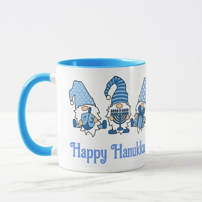 Taza Feliz Hanukkah Holiday Gnome (Izquierda)