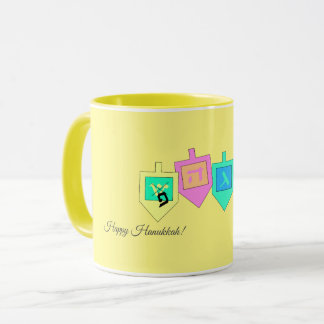 Taza Feliz Hanukkah Inglés Hebreo