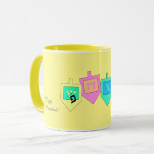Taza Feliz Hanukkah Inglés Hebreo