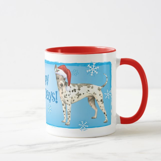 Taza Feliz Howlidays American Hairless Terrier (Derecha)