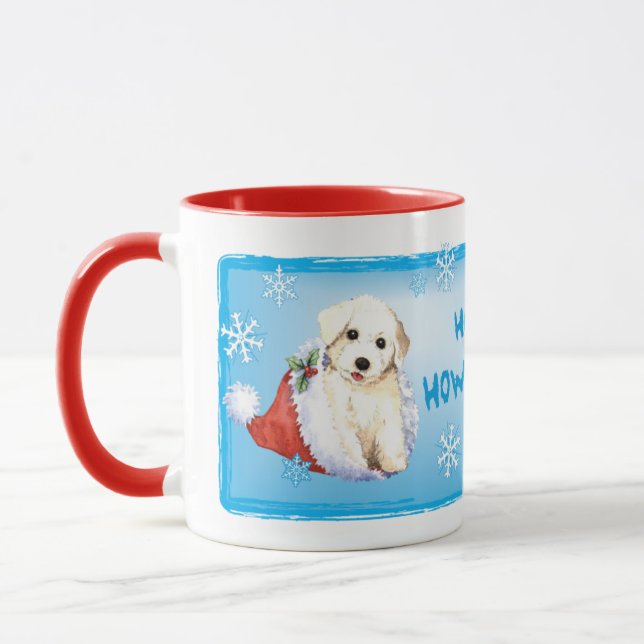 Taza Feliz Howlidays Bichon Mug (Izquierda)