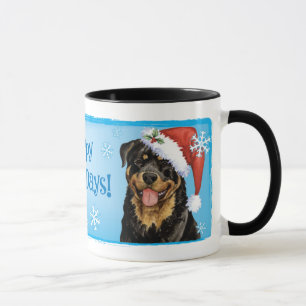 Taza Feliz Howlidays Rottweiler