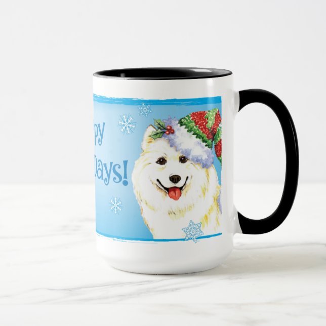 Taza Feliz Howlidays Samoyed (Derecha)