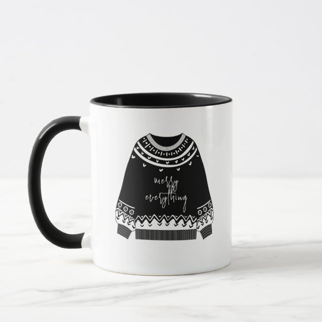 Taza Feliz moderno Todo Navidades Dulce vacaciones (Izquierda)