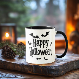 Taza Feliz Mug de Halloween - Famosos murciélagos con v