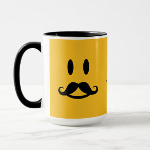 Taza Feliz Mustache personalizado mugs