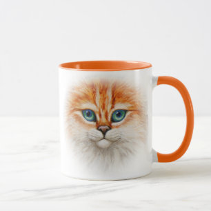 Taza Feliz Naranja Kitty Face