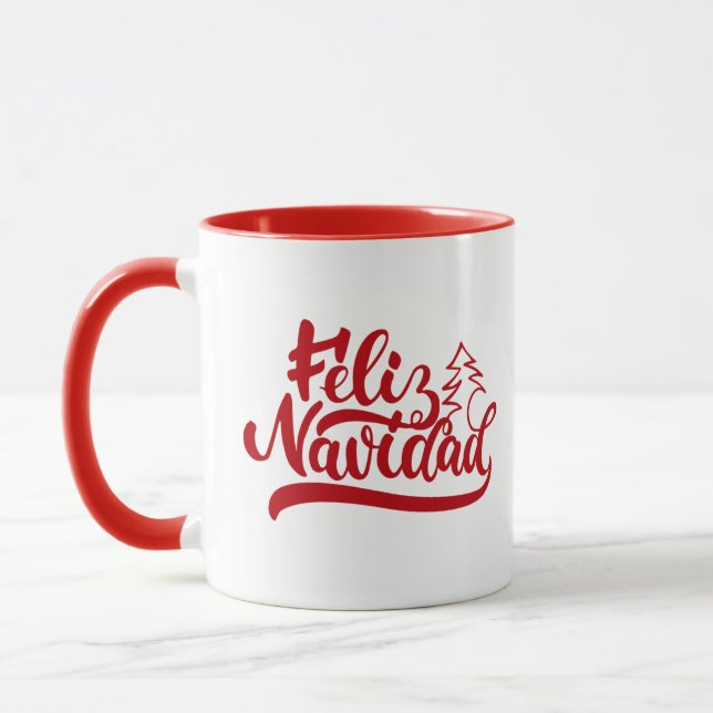 Taza Feliz Navidad 11oz café Mug (Izquierda)