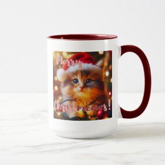 Taza Feliz Navidad a los michis! Gato
