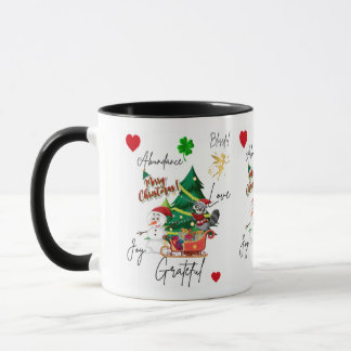 Taza Feliz Navidad | Alegría, Amor y Abundancia | 