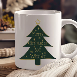 Taza Feliz Navidad árbol de pino decorado