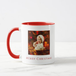 Taza Feliz Navidad Bebé Foto Santa Hat Festividad