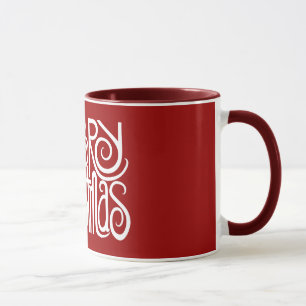 Taza Feliz Navidad Blanca Muang