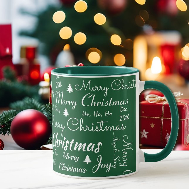 Taza Feliz Navidad Café Green Gift Cup Cocoa Mug (Subido por el creador)