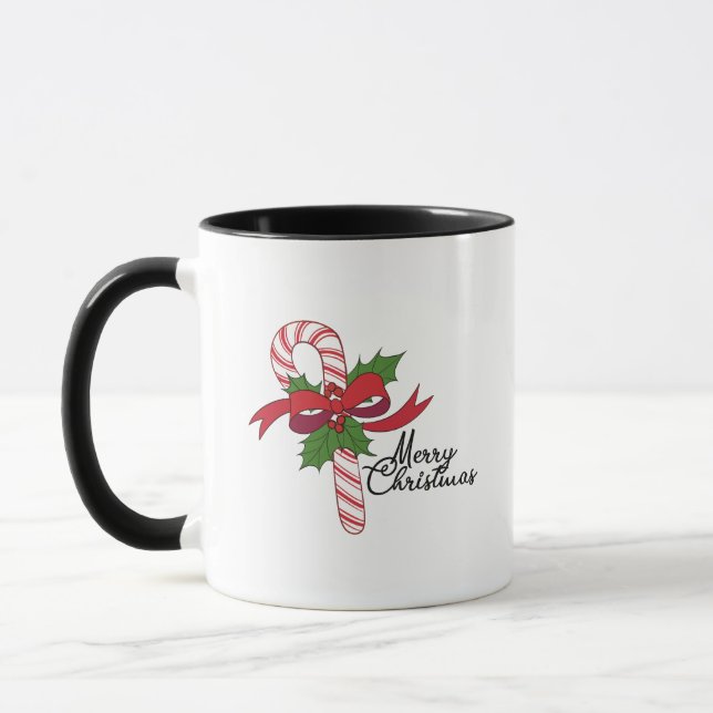 Taza Feliz Navidad Candy Cane (Izquierda)