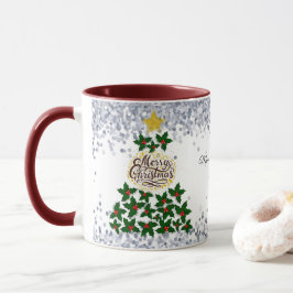 Taza Feliz Navidad con el árbol de Navidad