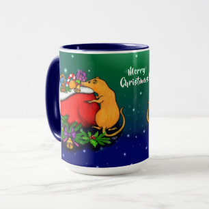 Taza Feliz Navidad con el príncipe rata