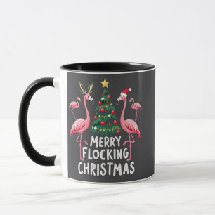 Taza Feliz Navidad con Flamencos Navideños