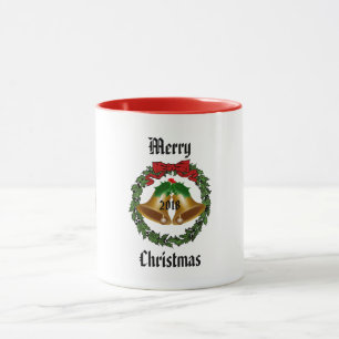 Taza Feliz Navidad, coraje y campanas