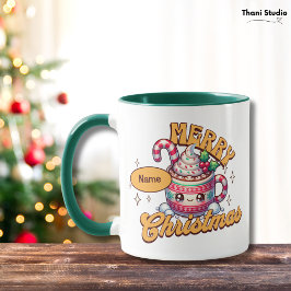 Taza Feliz Navidad Cute Hot Chocolate Mug Family