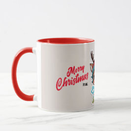 Taza Feliz Navidad de Papá Noel a mí