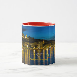 Taza Feliz Navidad desde Budapest, Hungría,