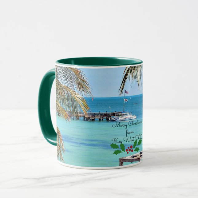 Taza Feliz Navidad desde Key West (Anverso izquierdo)