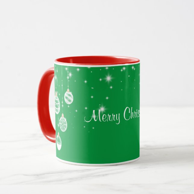 Taza Feliz Navidad, Diseño Ornamental, (Anverso izquierdo)