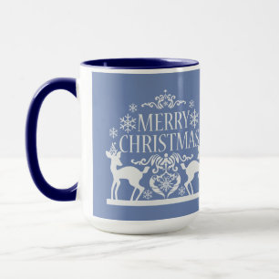 Taza Feliz Navidad Dos Tonos Mug-Azul