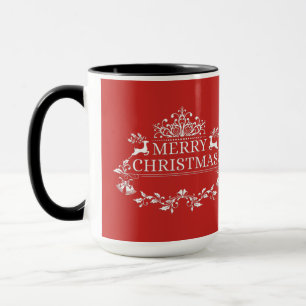 Taza Feliz Navidad Dos tonos Mug-Red
