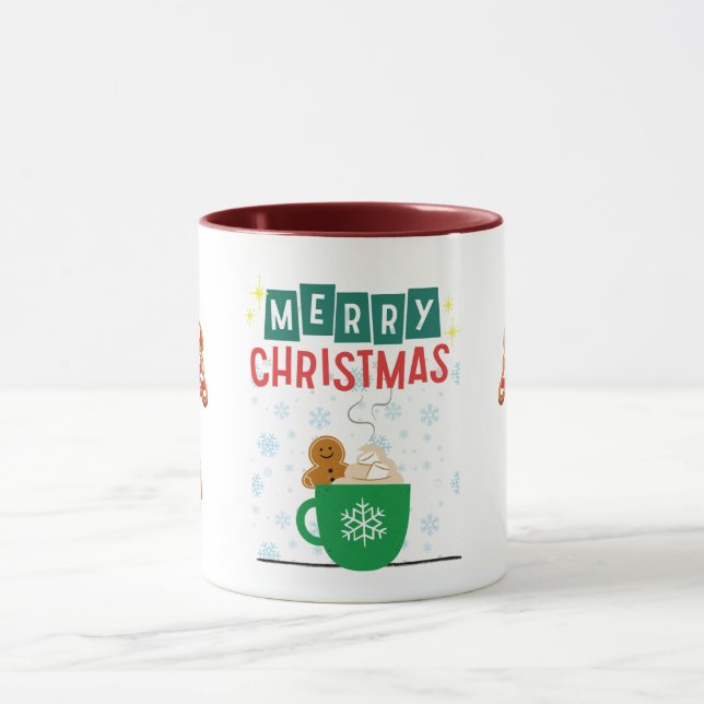 Taza Feliz Navidad Gingerbread Café Mug (Centro)
