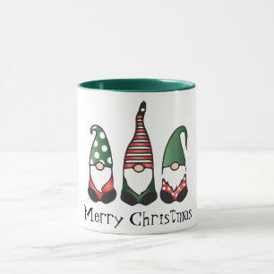 Taza Feliz Navidad Gnomes Verde Rojo