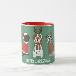Taza Feliz Navidad Grandes perros daneses