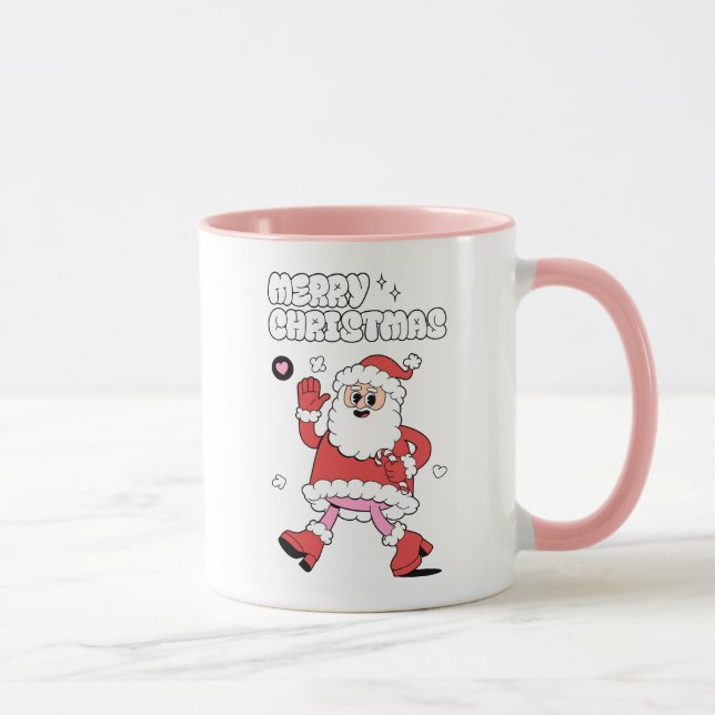 Taza Feliz Navidad - Groovy Santa Strut (Derecha)