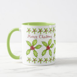 Taza Feliz Navidad Holly Mug