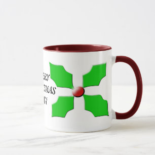 Taza Feliz Navidad Mamá Personalizado Holly Mug
